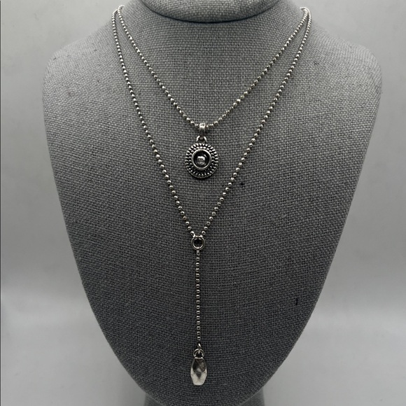 Jewelry - Lucky Brand Silver Layered Necklace 18” and 20” plus 2” extender 18 inch 20 inch